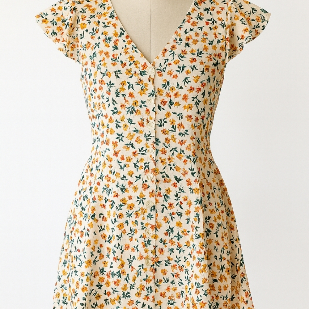 Floral V-Neck Dress